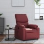 Sillón reclinable de cuero sintético rojo tinto de , Sillones - Ref: Foro24-373438, Precio: 222,99 €, Descuento: %