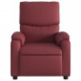 Sillón reclinable de cuero sintético rojo tinto de , Sillones - Ref: Foro24-373438, Precio: 222,99 €, Descuento: %