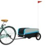 Black and blue iron bicycle trailer 30 kg by , Bicycle trailers - Ref: Foro24-94037, Price: 76,97 €, Discount: %