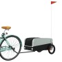 Black and gray iron bicycle trailer 30 kg by , Bicycle trailers - Ref: Foro24-94035, Price: 74,99 €, Discount: %