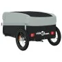 Black and gray iron bicycle trailer 30 kg by , Bicycle trailers - Ref: Foro24-94035, Price: 84,48 €, Discount: %