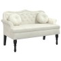 Bench with cream velvet cushions 120.5x65x75 cm by , Banks - Ref: Foro24-372147, Price: 188,58 €, Discount: %