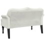 Bench with cream velvet cushions 120.5x65x75 cm by , Banks - Ref: Foro24-372147, Price: 188,58 €, Discount: %