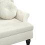 Bench with cream velvet cushions 120.5x65x75 cm by , Banks - Ref: Foro24-372147, Price: 188,58 €, Discount: %