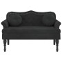 Banco con cojines terciopelo negro 120,5x65x75 cm de , Bancos - Ref: Foro24-372145, Precio: 186,59 €, Descuento: %