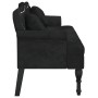 Banco con cojines terciopelo negro 120,5x65x75 cm de , Bancos - Ref: Foro24-372145, Precio: 186,59 €, Descuento: %