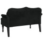 Banco con cojines terciopelo negro 120,5x65x75 cm de , Bancos - Ref: Foro24-372145, Precio: 186,59 €, Descuento: %