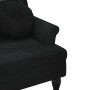 Bench with black velvet cushions 120.5x65x75 cm by , Banks - Ref: Foro24-372145, Price: 186,59 €, Discount: %