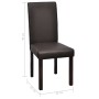 Dining chairs 2 units brown synthetic leather by , dining chairs - Ref: Foro24-60587, Price: 128,78 €, Discount: %