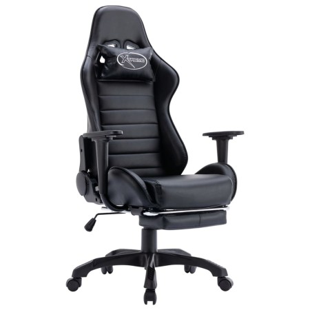 Gaming chair with footrest black synthetic leather by , Office chairs - Ref: Foro24-288017, Price: 169,59 €, Discount: %