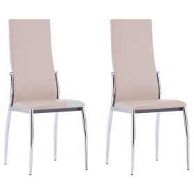 Dining chairs 2 units cappuccino synthetic leather by , dining chairs - Ref: Foro24-281662, Price: 100,99 €, Discount: %