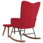 Silla mecedora con reposapiés terciopelo rojo tinto de , Mecedoras - Ref: Foro24-327759, Precio: 123,89 €, Descuento: %