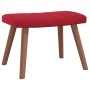 Silla mecedora con reposapiés terciopelo rojo tinto de , Mecedoras - Ref: Foro24-327759, Precio: 123,89 €, Descuento: %