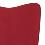 Silla mecedora con reposapiés terciopelo rojo tinto de , Mecedoras - Ref: Foro24-327759, Precio: 123,89 €, Descuento: %