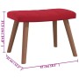 Silla mecedora con reposapiés terciopelo rojo tinto de , Mecedoras - Ref: Foro24-327759, Precio: 123,89 €, Descuento: %