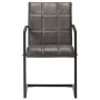 Cantilever dining chairs 2 units gray genuine leather by , dining chairs - Ref: Foro24-321854, Price: 262,99 €, Discount: %