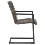 Cantilever dining chairs 2 units gray genuine leather by , dining chairs - Ref: Foro24-321854, Price: 262,99 €, Discount: %