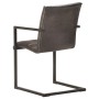 Cantilever dining chairs 2 units gray genuine leather by , dining chairs - Ref: Foro24-321854, Price: 262,99 €, Discount: %