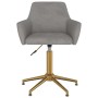 Light Gray Velvet Swivel Dining Chair by , dining chairs - Ref: Foro24-331118, Price: 81,32 €, Discount: %