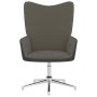 Silla de relajación de terciopelo gris oscuro y PVC de , Sillones - Ref: Foro24-327854, Precio: 78,99 €, Descuento: %