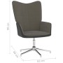 Silla de relajación de terciopelo gris oscuro y PVC de , Sillones - Ref: Foro24-327854, Precio: 78,99 €, Descuento: %