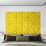 Wall panels 12 units light yellow fabric 30x30 cm 0.54 m² by , Wall covering - Ref: Foro24-343937, Price: 33,35 €, Discount: %