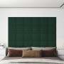 Wall panels 12 pcs dark green fabric 30x30 cm 1.08m² by , Wall covering - Ref: Foro24-343961, Price: 32,03 €, Discount: %