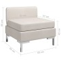 Central sectional sofa with cream-colored fabric cushion by , Sofas - Ref: Foro24-287002, Price: 123,88 €, Discount: %