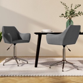 Swivel dining chairs 2 units dark gray fabric by , dining chairs - Ref: Foro24-330962, Price: 138,67 €, Discount: %