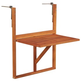 Hanging balcony table solid acacia wood 64.5x44x80 cm by vidaXL, Garden tables - Ref: Foro24-44118, Price: 68,86 €, Discount: %