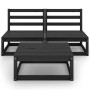 3-piece garden furniture set with black cushions, made of pine wood. by , Garden sets - Ref: Foro24-3075238, Price: 178,95 €,...