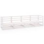 Garden sofa, 4 seats, white solid pine wood by , Outdoor sofas - Ref: Foro24-3075360, Price: 241,99 €, Discount: %