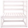 Garden sofa, 4 seats, white solid pine wood by , Outdoor sofas - Ref: Foro24-3075360, Price: 241,99 €, Discount: %