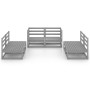 6-piece garden furniture set in solid pine wood, gray color. by , Garden sets - Ref: Foro24-3075411, Price: 435,06 €, Discoun...