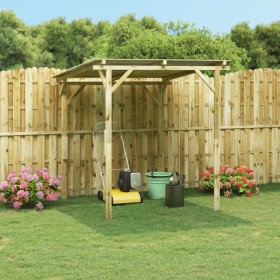 Impregnated pine wood garden canopy 180x180x189 cm by vidaXL, Firewood bags and holders - Ref: Foro24-42958, Price: 236,99 €,...