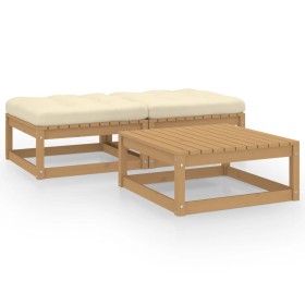 3-piece garden furniture set with solid pine wood cushions by , Garden sets - Ref: Foro24-3076287, Price: 188,97 €, Discount: %