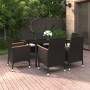 Set comedor de jardín 7 pzas y cojines ratán sintético y vidrio de , Conjuntos de jardín - Ref: Foro24-3099772, Precio: 543,9...