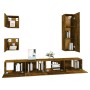 5-piece TV furniture set made of smoked oak plywood by , TV Furniture - Ref: Foro24-3114451, Price: 189,73 €, Discount: %