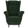 Wingback armchair and dark green velvet footstool by , Armchairs - Ref: Foro24-3115933, Price: 321,23 €, Discount: %