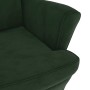 Sillón orejero y taburete de terciopelo verde oscuro de , Sillones - Ref: Foro24-3115933, Precio: 321,23 €, Descuento: %