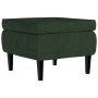 Sillón orejero y taburete de terciopelo verde oscuro de , Sillones - Ref: Foro24-3115933, Precio: 321,23 €, Descuento: %