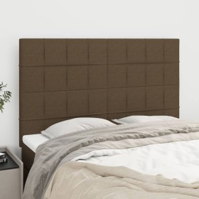 Headboards 4 units dark brown fabric 72x5x78/88 cm by , Headboards and footboards - Ref: Foro24-3116333, Price: 114,04 €, Dis...