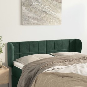 Dark green velvet headboard 147x23x78/88 cm by , Headboards and footboards - Ref: Foro24-3117195, Price: 69,99 €, Discount: %