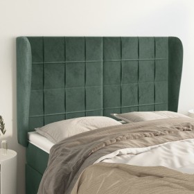 Headboard with dark green velvet ears 147x23x118/128cm by , Headboards and footboards - Ref: Foro24-3118007, Price: 125,99 €,...