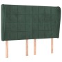 Headboard with dark green velvet ears 147x23x118/128cm by , Headboards and footboards - Ref: Foro24-3118007, Price: 125,72 €,...