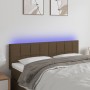 Headboard with LED in dark brown fabric 144x5x78/88 cm by , Headboards and footboards - Ref: Foro24-3121613, Price: 64,96 €, ...