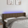 Dark brown fabric headboard with LED 147x16x78/88 cm by , Headboards and footboards - Ref: Foro24-3123237, Price: 76,64 €, Di...