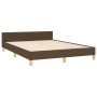 Bed frame with headboard in brown fabric 140x200 cm by , Beds and slatted bases - Ref: Foro24-3125060, Price: 229,52 €, Disco...