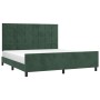 Estructura cama con cabecero terciopelo verde oscuro 160x200 cm de , Camas y somieres - Ref: Foro24-3125766, Precio: 248,32 €...