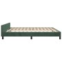 Estructura cama con cabecero terciopelo verde oscuro 160x200 cm de , Camas y somieres - Ref: Foro24-3125766, Precio: 248,32 €...